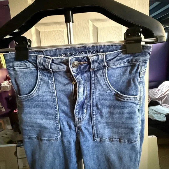 American Eagle Outfitters Light Blue Flare Jeans - Picture 2 of 3